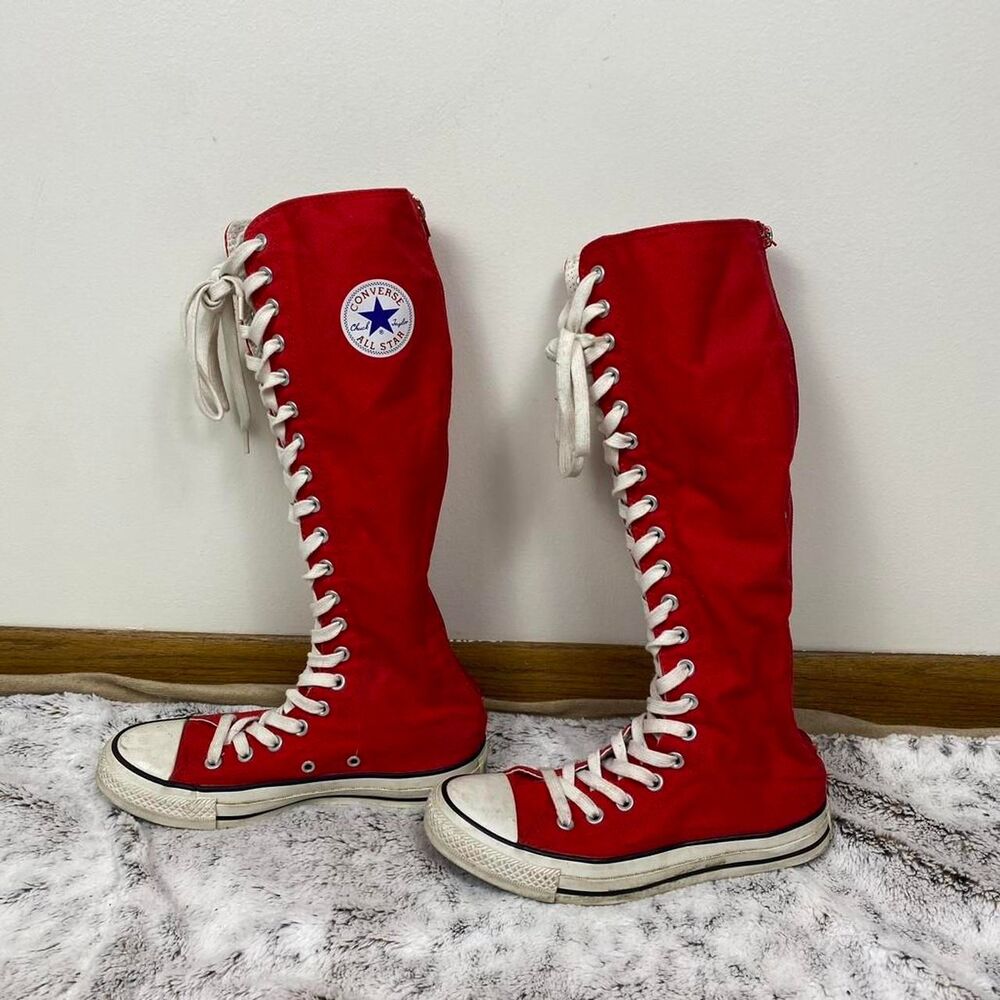Converse Chuck Taylor All Star XXHi red knee-high boots y2k 2000s nostalgia alt